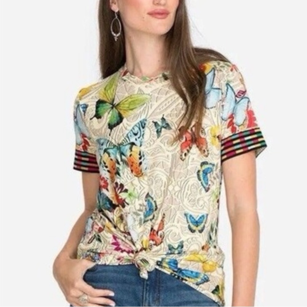 🦋 Johnny Was Janie Butterfly Bamboo Top 🦋